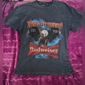 Abercrombie & Fitch Budweiser Beer Graphic Eagle Tee Size Large